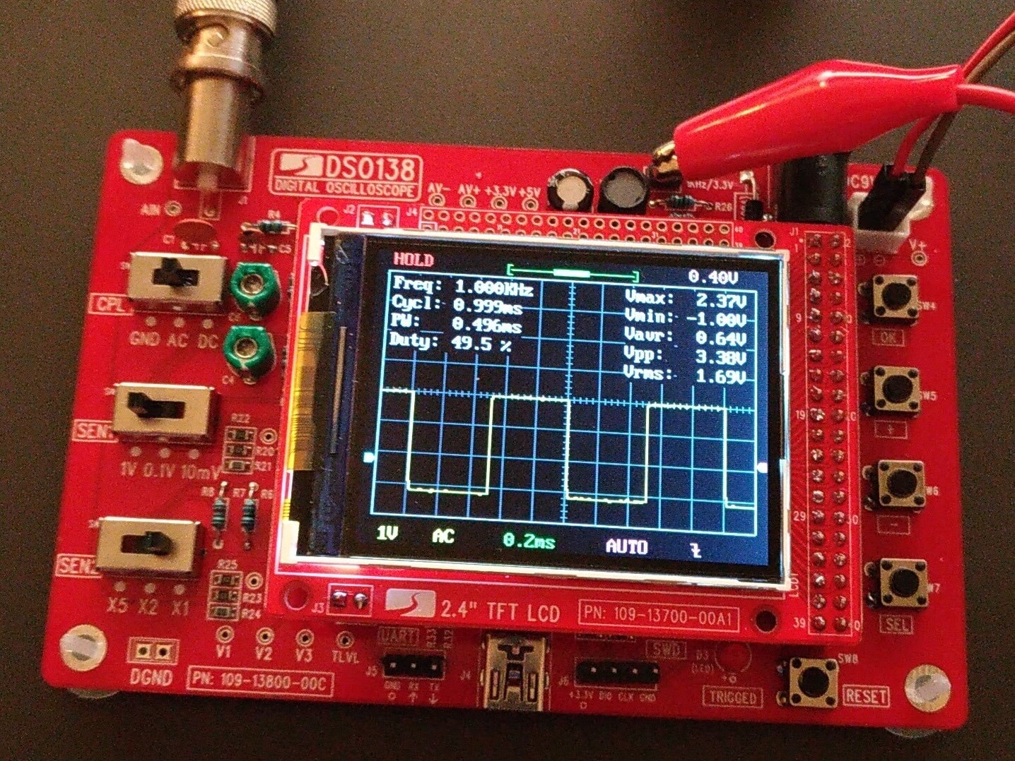 DIY Oscilloscope 1 kHz Signal